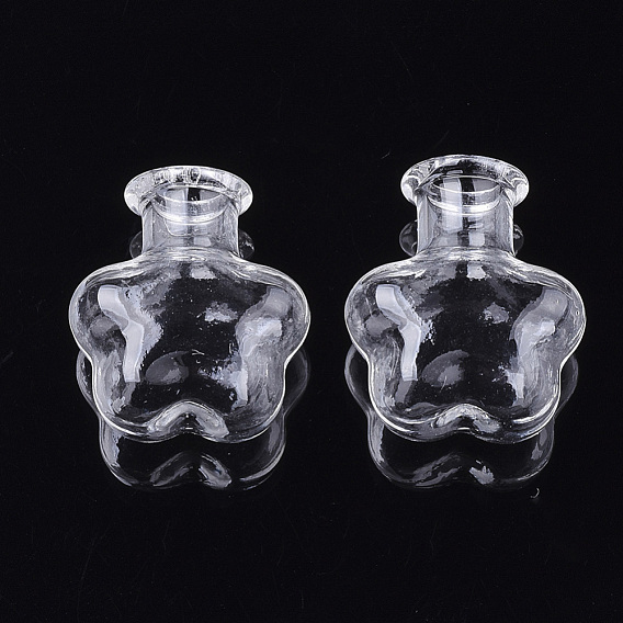 Handmade One Hole Blown Glass Globe Cover, For Bottle Pendant Making, Star