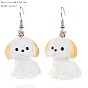 Iron & Resin Dangle Earrings for Women, Dog