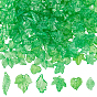300Pcs 6 Styles Transparent Acrylic Pendants, Leaf