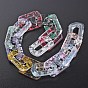 Transparent Acrylic Linking Rings, Quick Link Connectors, for Cable Chains Making, Twist Oval