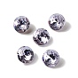Eletroplated K9 Glass Rhinestone Cabochons, Pointed Back & Back Plated, Faceted, Flat Round