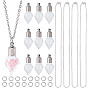 Набор для самостоятельного изготовления ожерелья из флакона духов, включая подвеску из стеклянной бутылки, 304 из нержавеющей стали цепи ожерелье