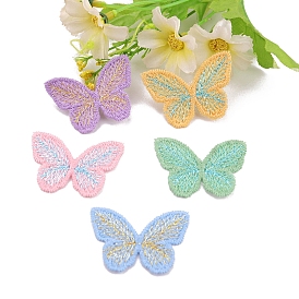 Кабошоны бабочки из полиэстера, для изготовления аксессуаров для волос