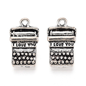 Сплавочные подвески тибетского стиля, подвески для пишущей машинки с надписью "Я люблю тебя"