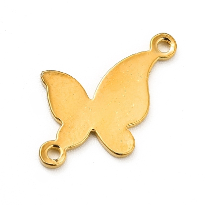 Rack Plating Brass Connector Charms, Long-Lasting Plated, Butterfly Links