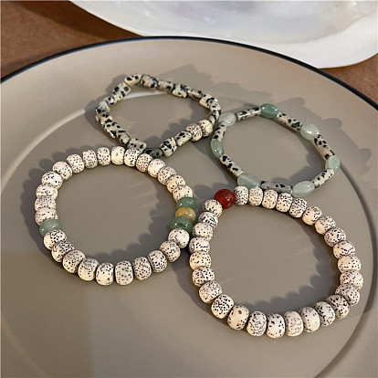 Beaded Bracelet Classical Color Natural Stone Xingyue Bodhi Elastic Bracelet Female Xiaohongshu Same Style