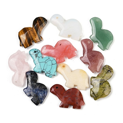 Природные и синтетические смешанные каменные подвески, динозавр прелести, смешанные окрашенные и неокрашенные