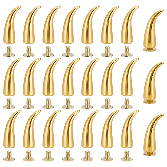 40 комплекты заклепок из сплава с острым конусом, с винтом, для кошелька сумка обувь панк-рок кожаный ремесленный ремень для одежды