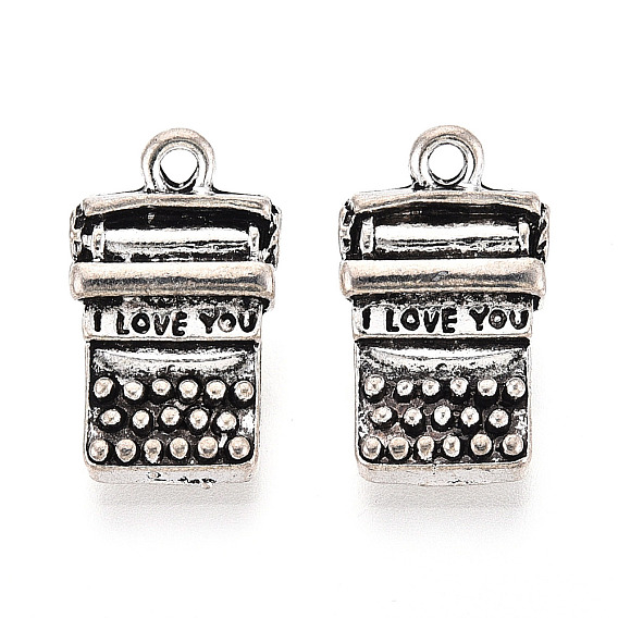 Сплавочные подвески тибетского стиля, подвески для пишущей машинки с надписью "Я люблю тебя"