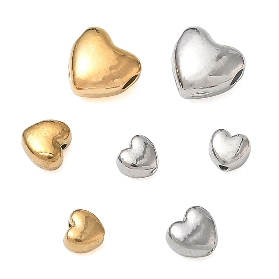 304 Stainless Steel Beads, Heart