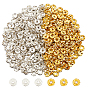 320шт 2 цвета железные стразы разделительные бусины, класс b, краевых волн, рондель