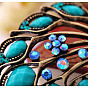 Fashionable Peacock Brooch Shawl Scarf Buckle with Sparkling Gemstones, Dual Colors