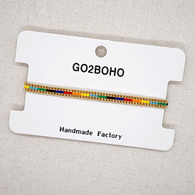 Boho Rainbow Beaded Handmade Bracelet for Women