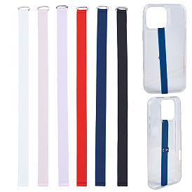 6 шт. 6 цветные силиконовые чехлы для мобильных телефонов с ремешками, платина