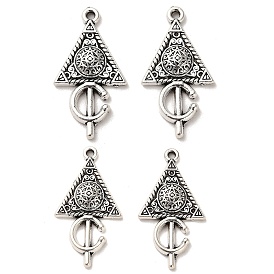 Tibetan Style Alloy Pendants, Cadmium Free & Lead Free, Triangle