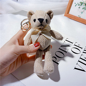 Cute Cartoon Bear Keychain Plush Toy Bag Pendant Gift Box Accessory