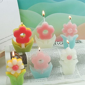 DIY Candle Silicone Molds, for Candle Making, Flower