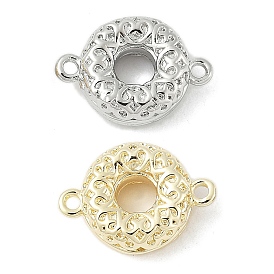 Латунные текстурированные соединительные подвески, без кадмия, без никеля и без свинца, пончик ссылки