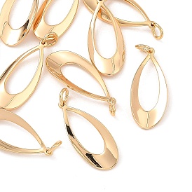 SHEGRACE Brass Pendants, Teardrop Charms, Cadmium Free & Lead Free & Nickel Free, Long-Lasting Plated