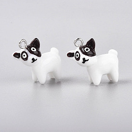 Подвески из смоляной собаки, с платиновым шлейфом, поделки для сережек