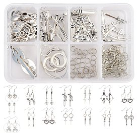 SUNNYCLUE DIY Earring Making Kits, Including Alloy Pendants & Links, Brass Linking Rings & Earring Hooks & Jump Ring