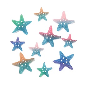 Gradient Color Opaque Resin Decoden Cabochons, Starfish