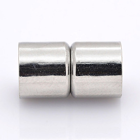 Колоночные латунные магнитные застежки с клеевыми концами, 20x11 мм, отверстие : 10 мм