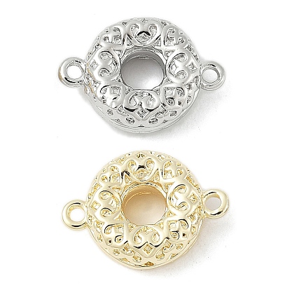 Латунные текстурированные соединительные подвески, без кадмия, без никеля и без свинца, пончик ссылки