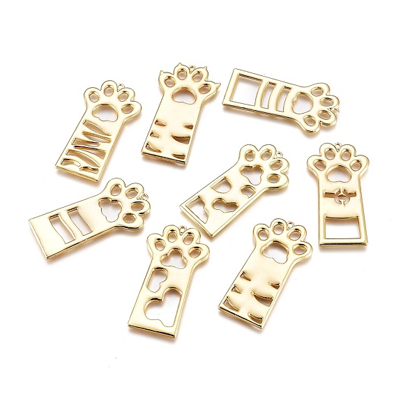 Подвесные подвески из сплава, для diy уф смолы, изготовление ювелирных изделий из эпоксидной смолы, кошачья лапа, без кадмия и без свинца