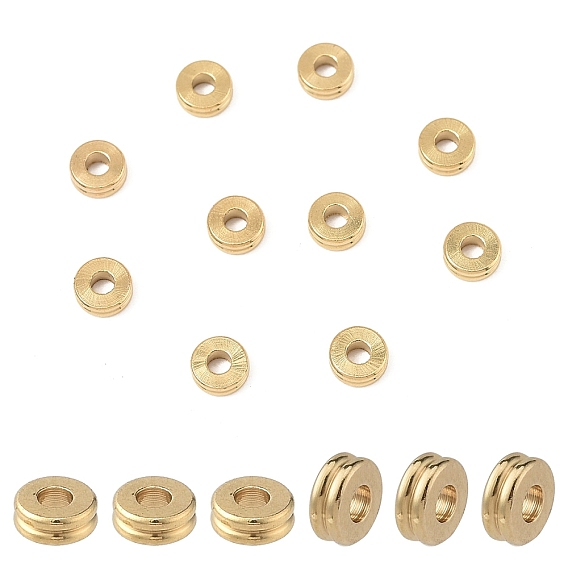 10 шт. Латунные распорные втулки, плоско-круглые, без никеля 