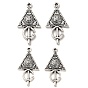 Tibetan Style Alloy Pendants, Cadmium Free & Lead Free, Triangle