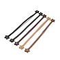Flower End Cowhide Leather Sew On Bag Handles, with Brass Findings, Bag Strap Replacement Accessories