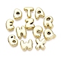 UV Plating Acrylic European Beads, Large Hole Beads, Letter