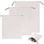3Pcs 3 Styles Flannel Packing Drawstring Bags, Rectangle