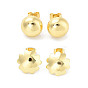 Flower/Round Rack Plating Brass Stud Earring, Long-Lasting Plated