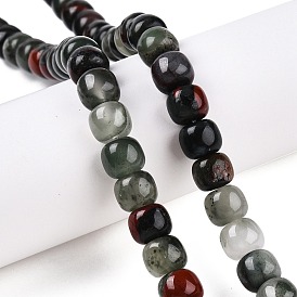 Natural African Bloodstone Beads Strands, Barrel