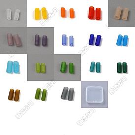 1800 Stück 18 Farben Milchglas-Röhrenperlen