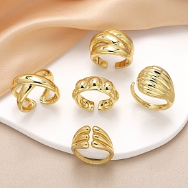 Brass Open Cuff Rings for Women