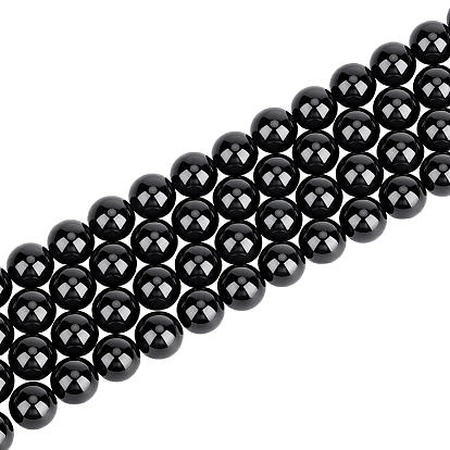 2 Strands Dyed Shell Pearl Beads Strands, Grade A, Smooth Round