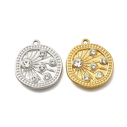 304 подвески из нержавеющей стали, со стразами, ионное покрытие (ip), солнце