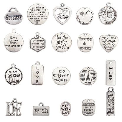 Tibetan Style Alloy Pendants, Mixed Shapes