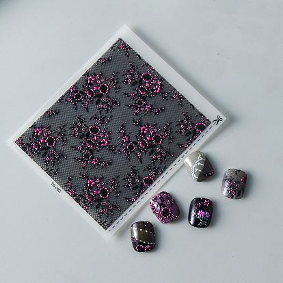 5D Nail Art Water Transfer Stickers Decals, Emboss Flower, for Nail Art Decorations