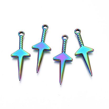 Ion Plating(IP) 304 Stainless Steel Pendants, Sword
