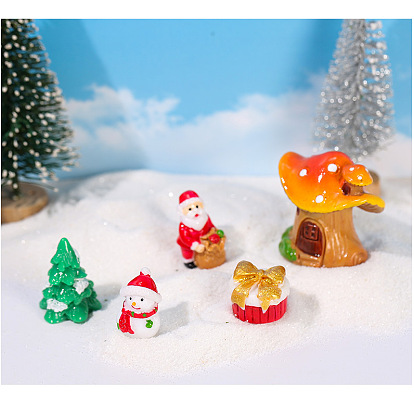 Christmas new gift box Christmas micro-landscape snow scene landscaping accessories Santa Claus resin ornaments