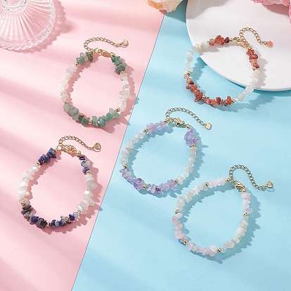 Браслеты из бисера с натуральными драгоценными камнями для женщин