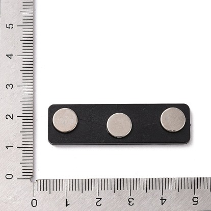Plastic Brooch Finding, with Iron Magnets, Magnetic, Rectangle