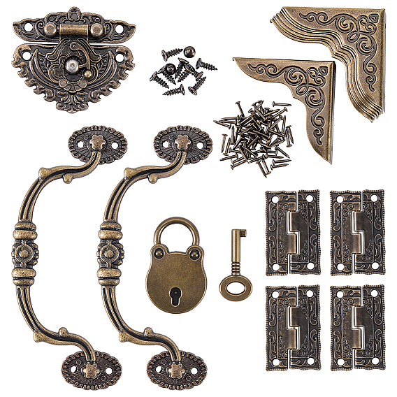 Zinc Alloy Cabinet Drawer Butt Hinges Connectors, with Flat Head Screws