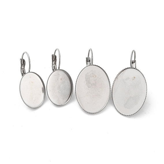 304 стали обруча серьги выводы из нержавеющей, овальные