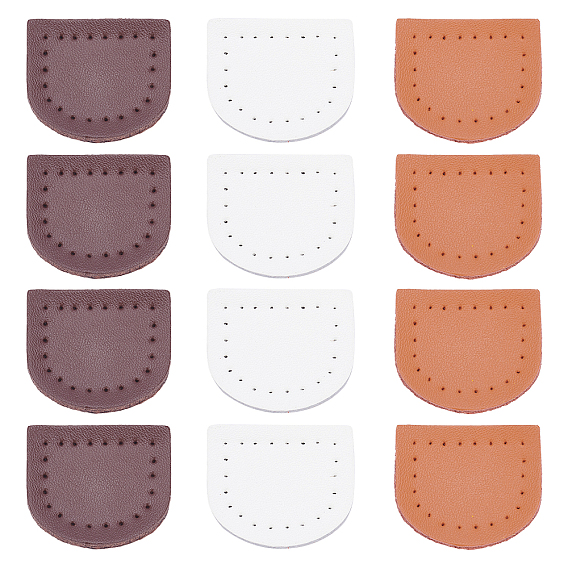 3 Étiquette de sac en cuir véritable de couleurs, accessoires de remplacement de sac
