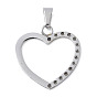 304 подвески из нержавеющей стали, сердце прелести, анти-тускнение